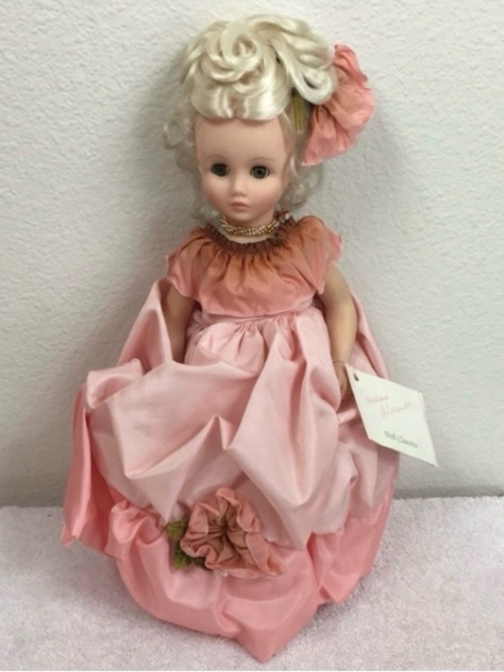 Vintage Madame Alexander Classic Doll Pink Moss Rose Large 15” Doll Collectible